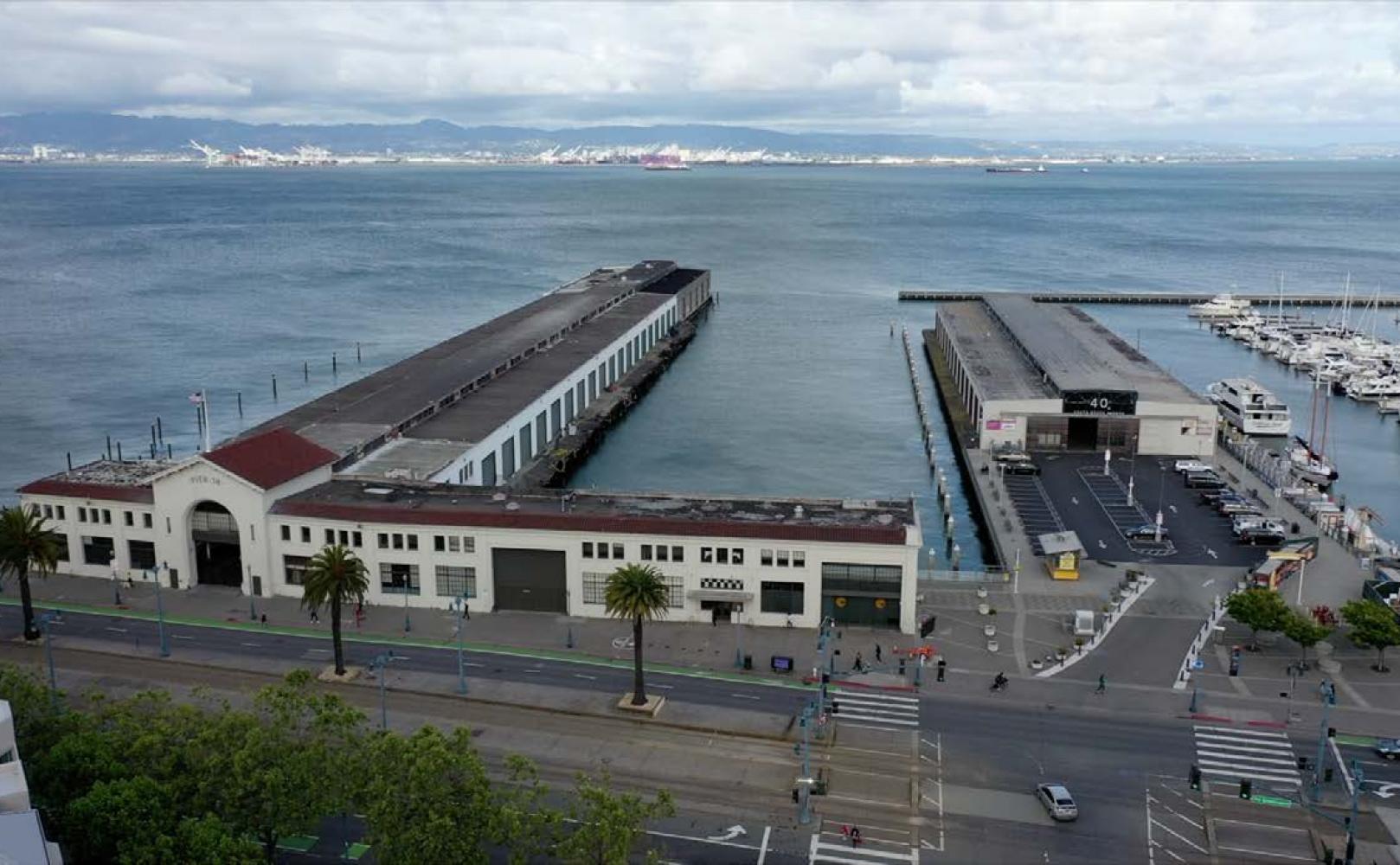 Aerial View of Piers 38 and 40