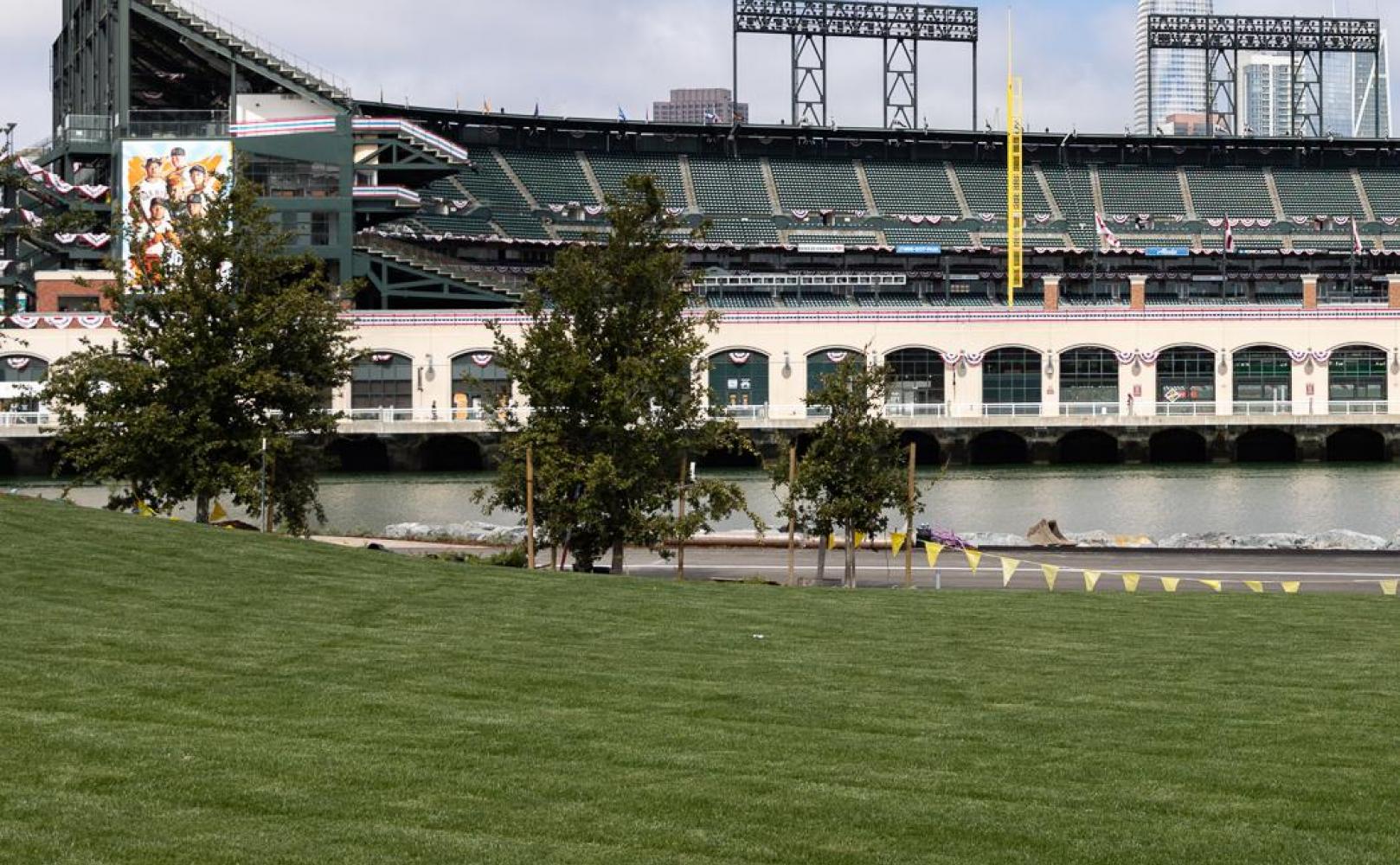 View of the ballpark from China Basin Park