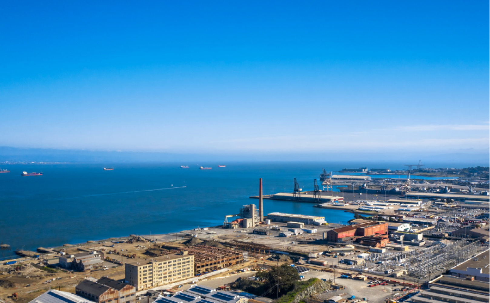 Aerial view from Pier 70 to India Basin