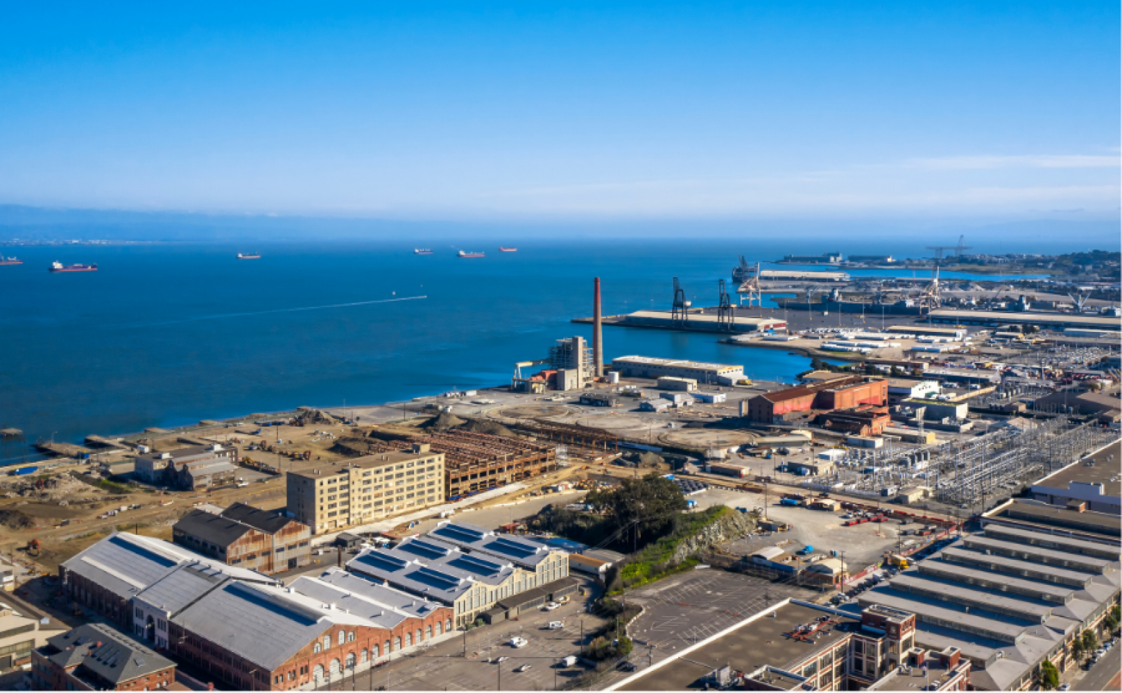 Aerial view from Pier 70 to India Basin