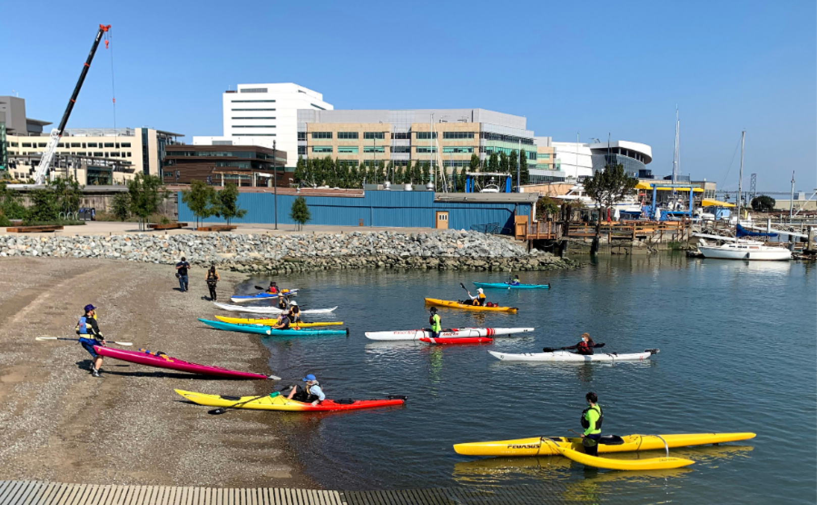 Kayakers at Crane Cove Park