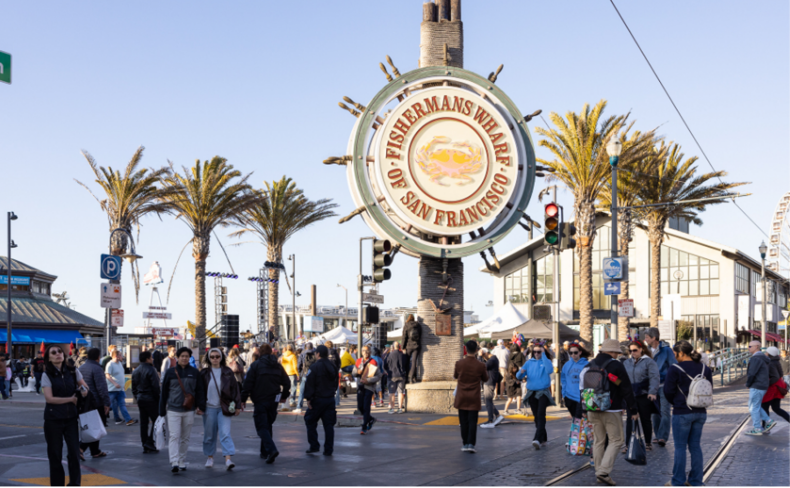 Crab Wheel sign in Fisherman's Wharf
