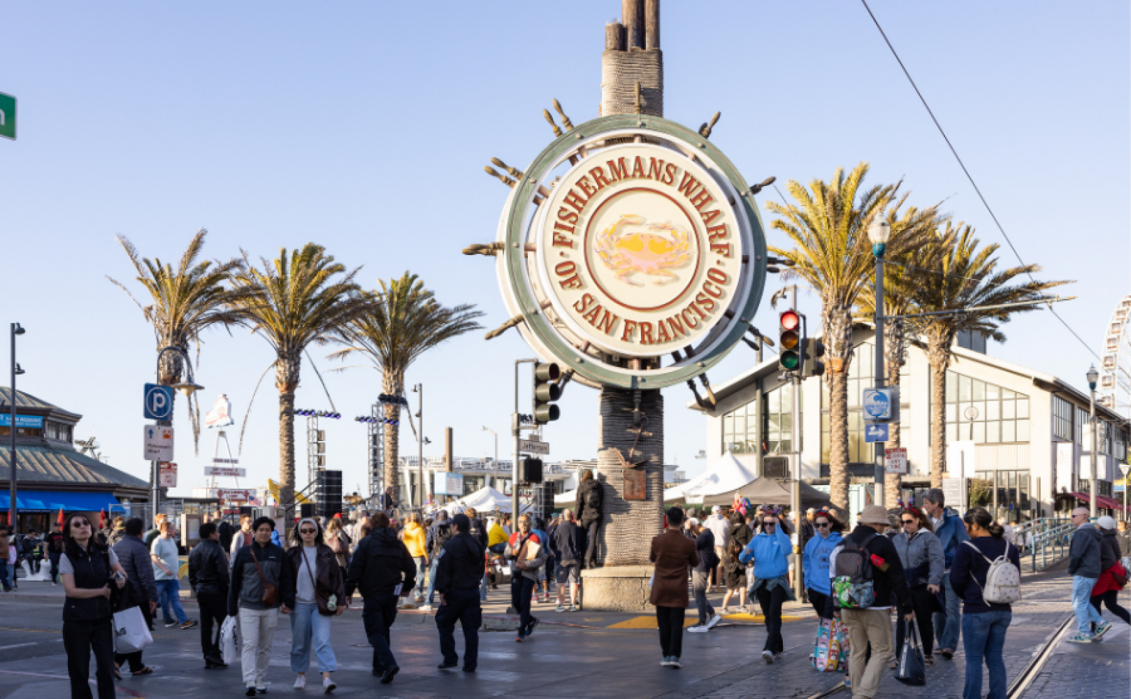 Crab Wheel sign in Fisherman's Wharf