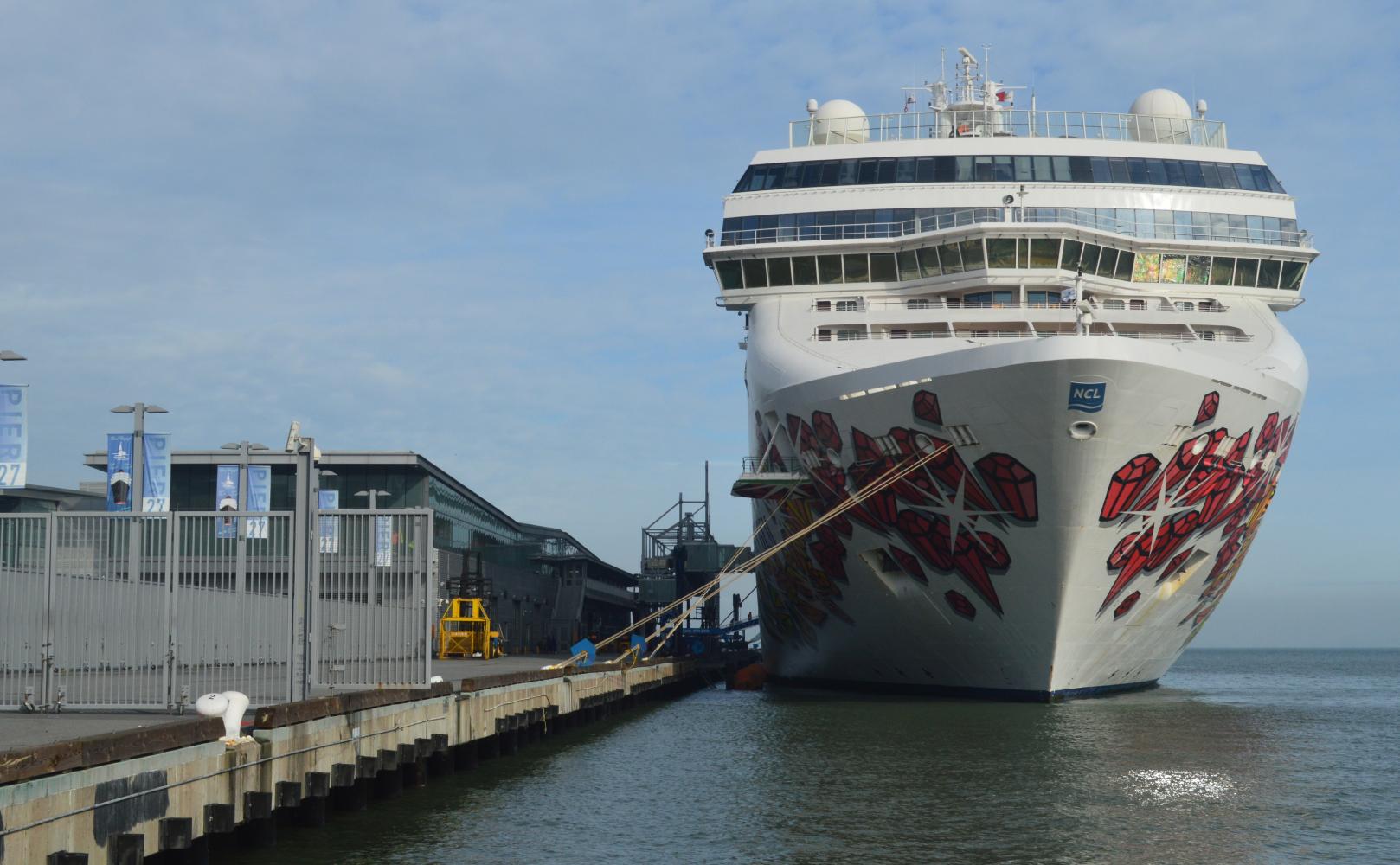 Cruise ship at berth.