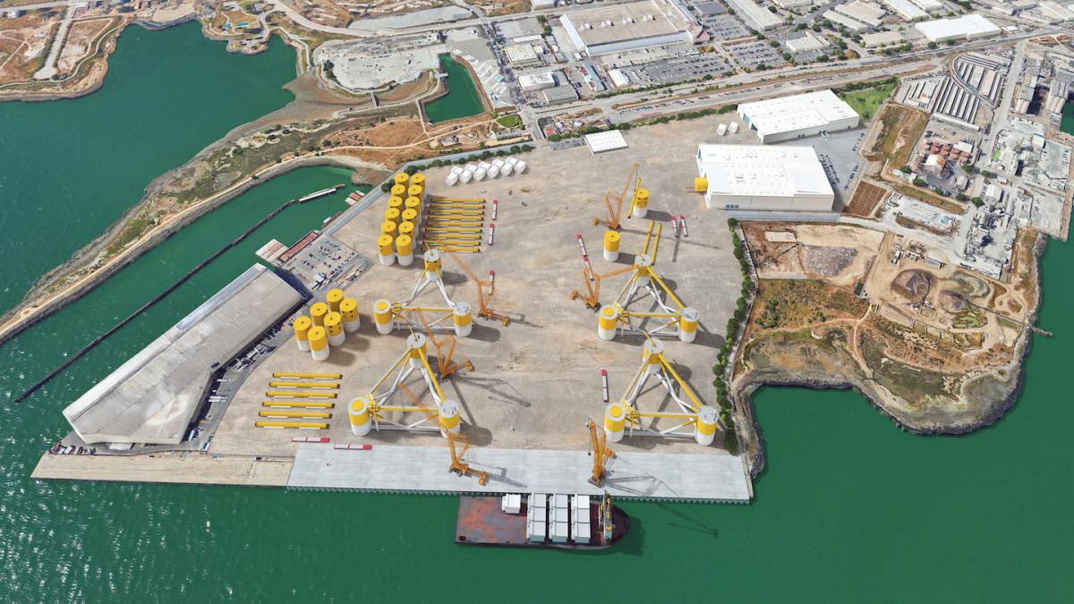 Visual rendering of offshore wind production site at Piers 94/96.