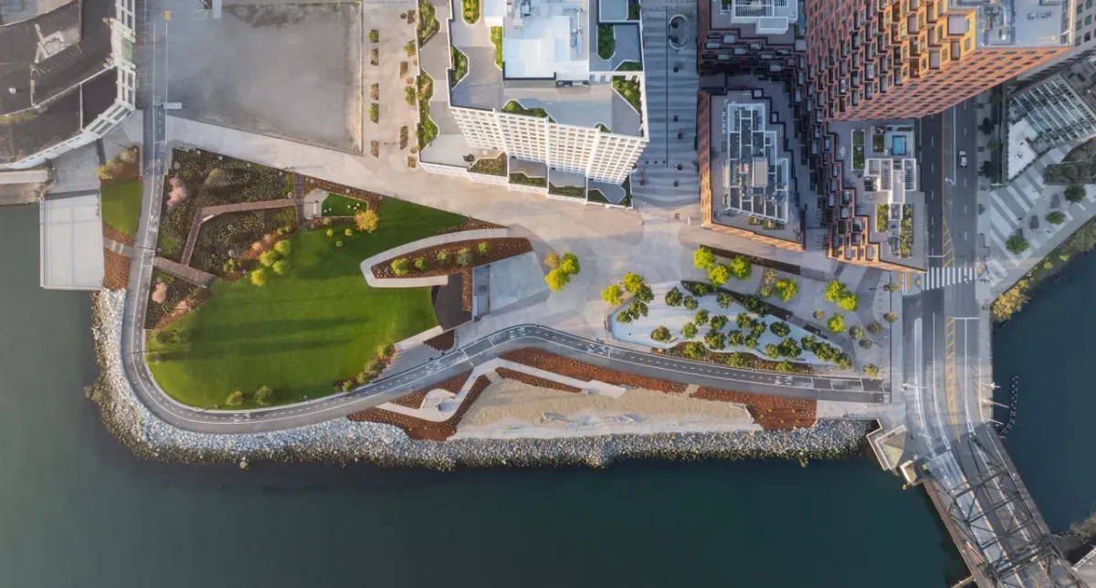 Aerial capture of China Basin Park courtesy of Jason O'Rear and Mission Rock.