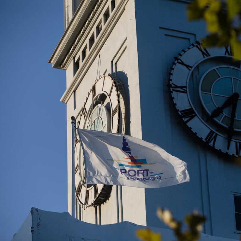 Port flag at the Ferry Building
