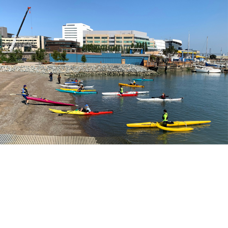 Kayakers at Crane Cove Park